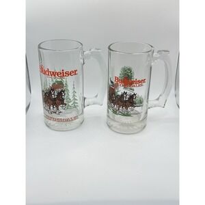 VTG Budweiser ClydesdaleAnheuser Busch 1991 1992 Heavy Beer Mug Official Product